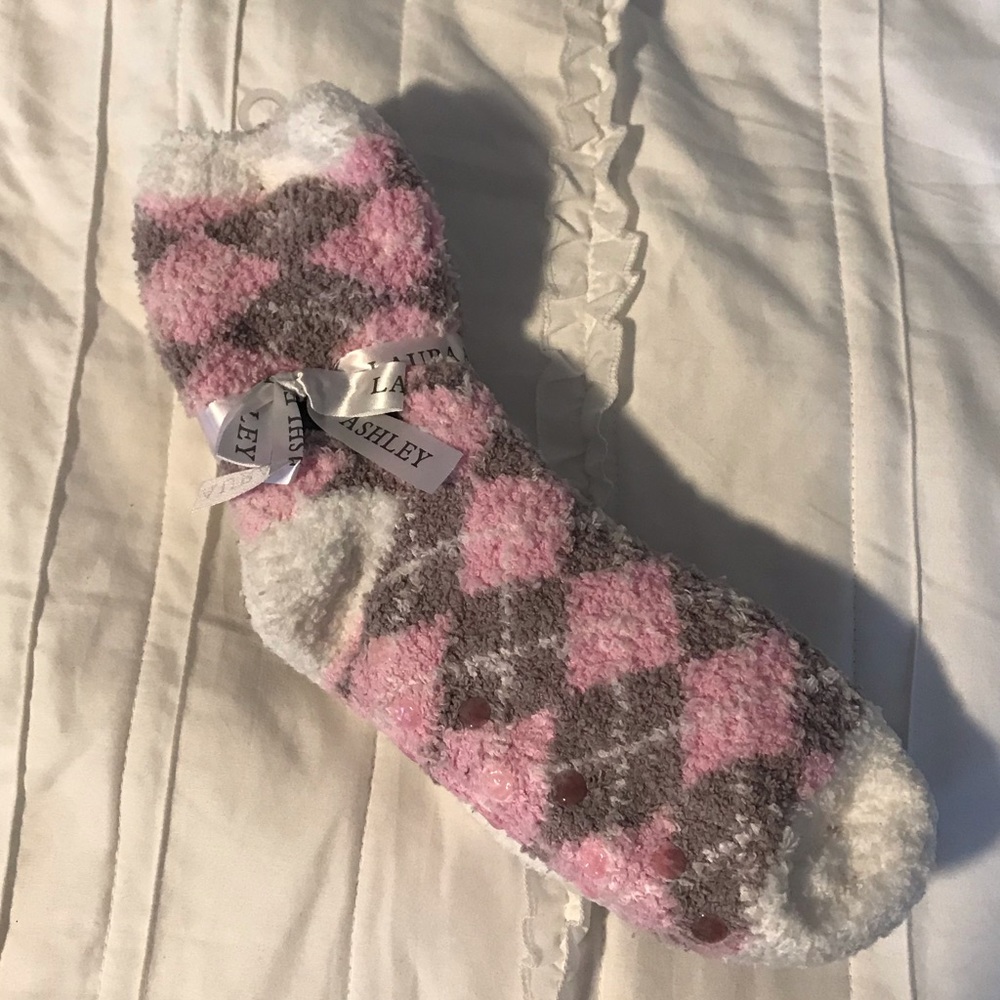 Brand new Laura Ashley fuzzy socks!